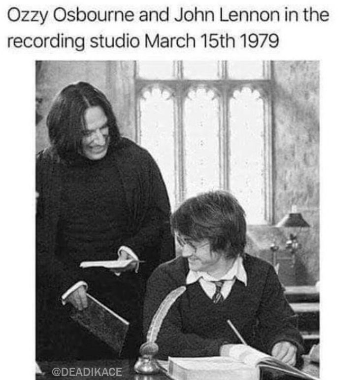 Ozzy Osbourne and John Lennon Meme