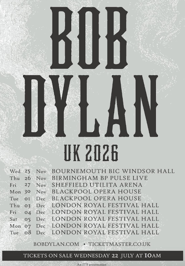 Bob Dylan UK 2026 Tour