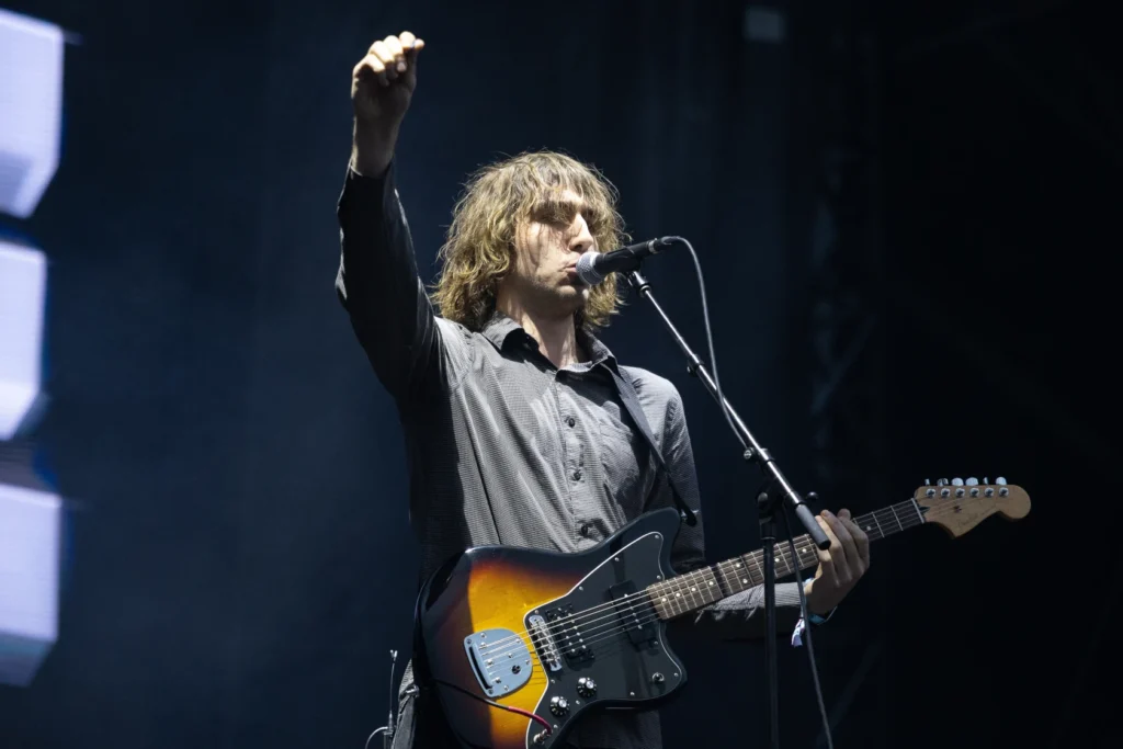 Geese performs on Day 3 of Lollapalooza on the Allianz stage at Grant Park on Saturday.Giacomo Cain/For the Sun-Times