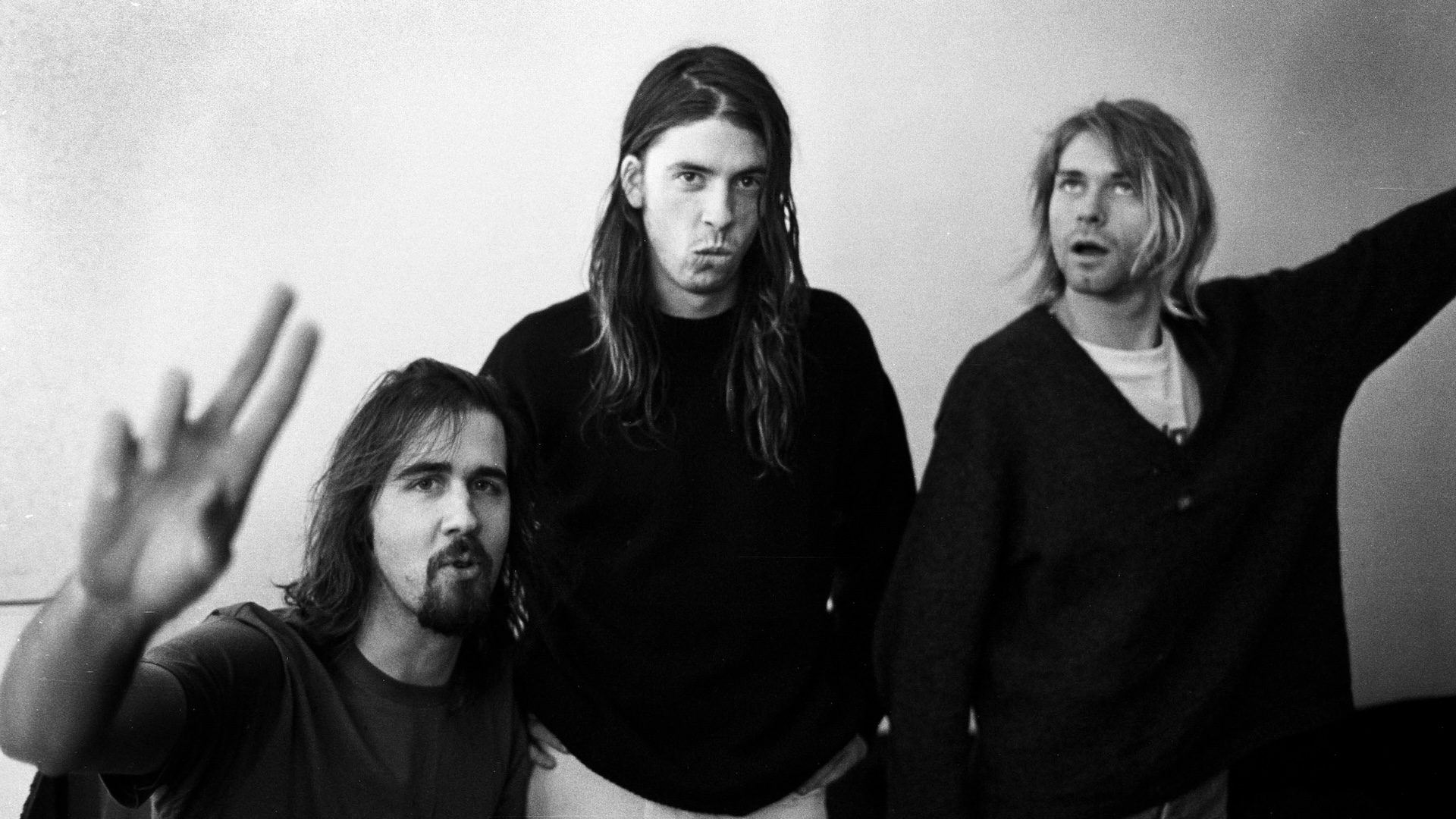 Nirvana backstage in Belgium