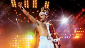 Freddie Mercury as pictured on the Queen Budapest admat
