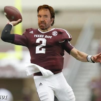 Chuck Norris playing Football