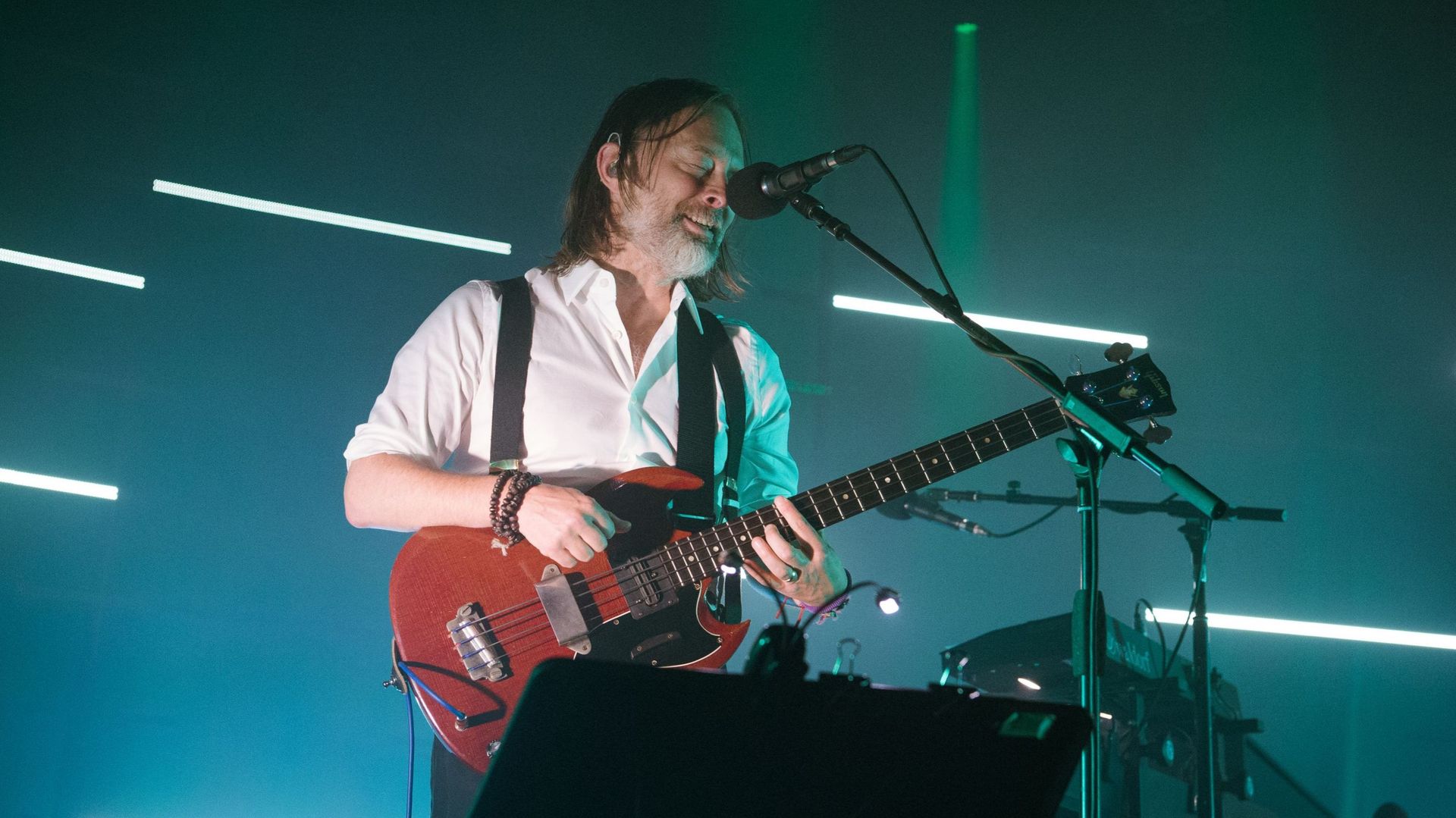 Thom Yorke performing live